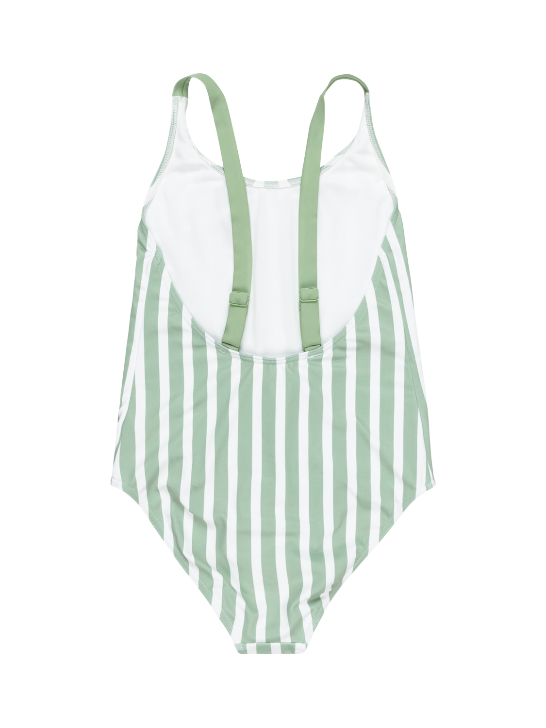 Product image 2 of 2, which shows Roxy Kids' Bico Active Striped Swimsuit, Basil Stripe, 8 years