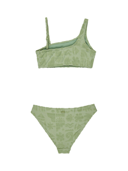 Roxy Kids' Check Bralette Swimwear Set, Basil - view 2, Basil
