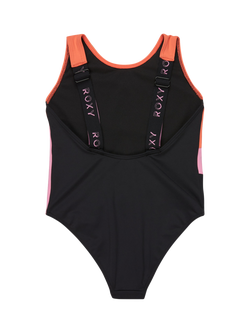 Roxy Kids' Colourblock Swimsuit, Anthracite - view 2, Anthracite