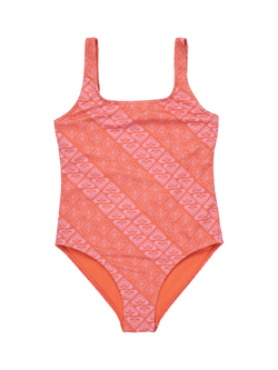 Roxy Kids' Heart 'N Soul Swimsuit, Emberglow, Emberglow