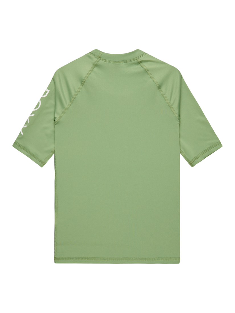 Product image 2 of 2, which shows Roxy Kids' Whole Hearted Short Sleeve Rash Vest, Basil, 14 years
