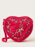 Monsoon Kids' Enchanted Reindeer Velvet Heart Bag, Red