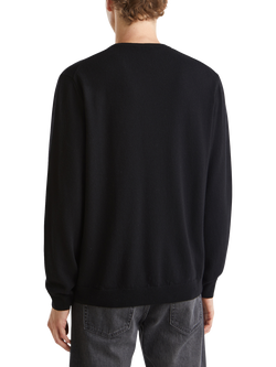 Benetton Merino Wool Crew Neck Sweater - view 2, Black
