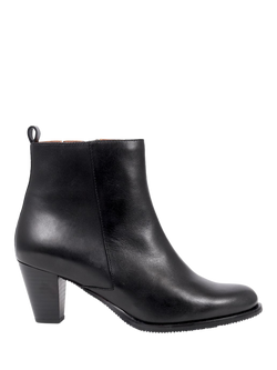 Jones Bootmaker Leianna Leather Heeled Ankle Boots, Black