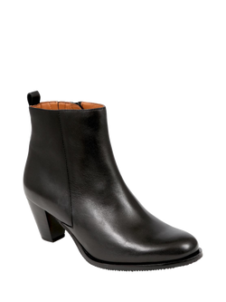 Jones Bootmaker Leianna Leather Heeled Ankle Boots - view 2, Black