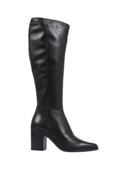 Jones Bootmaker Cagliari Medium Calf Fit Knee High Leather Boots, Black