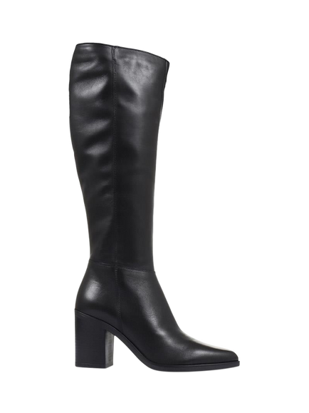 Jones Bootmaker Cagliari Medium Calf Fit Knee High Leather Boots, Black
