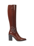 Jones Bootmaker Cagliari Leather Medium Calf Fit Knee High Boots, Brown