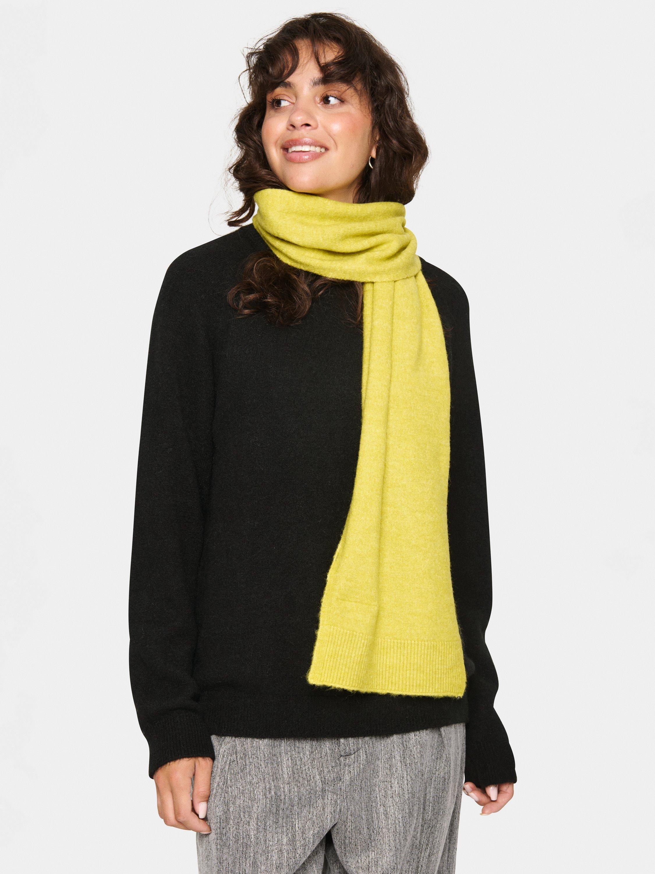 Product image 3 of 4, which shows Saint Tropez Garbie Wool Blend Scarf, Celery, One Size