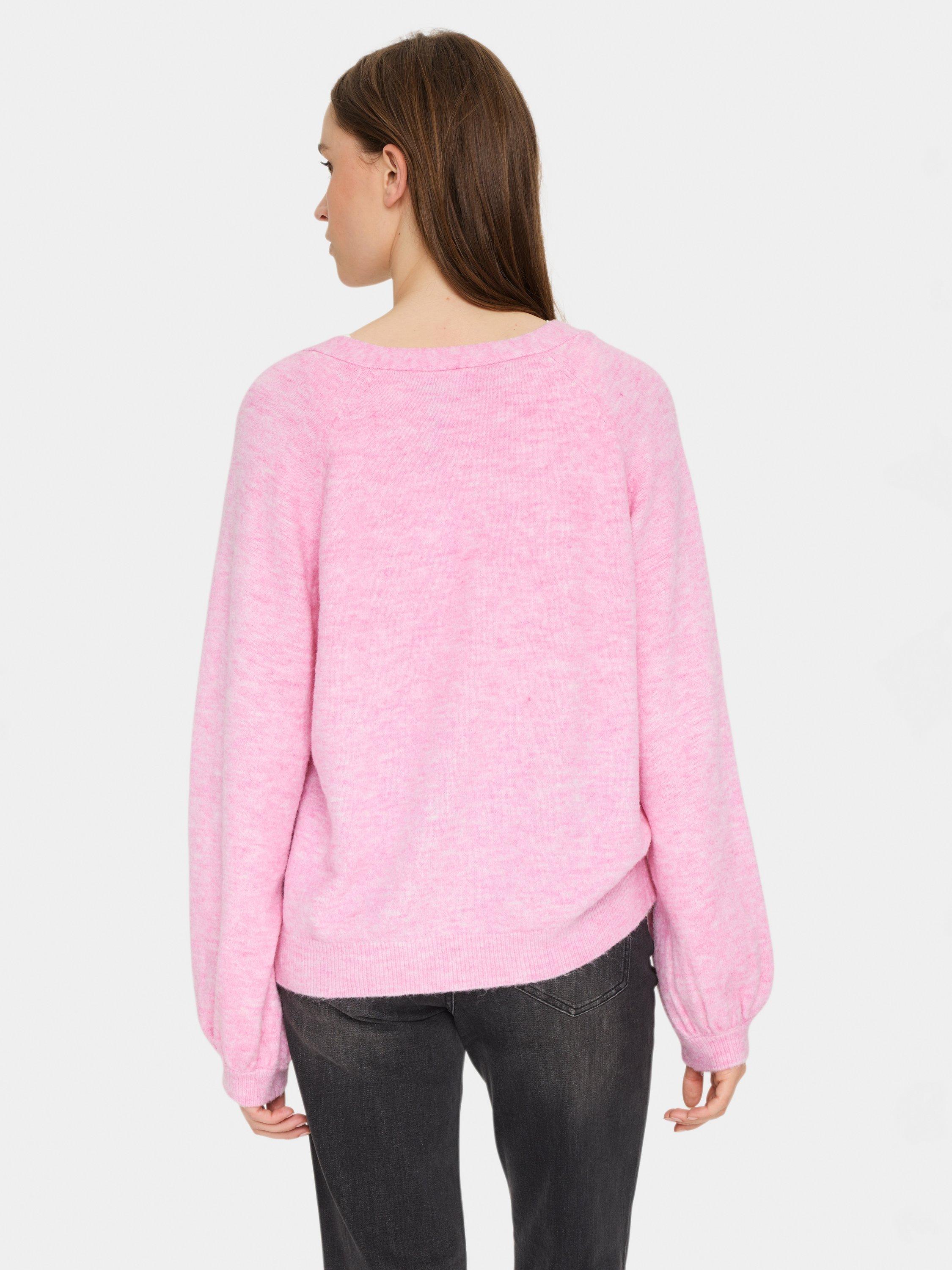 Product image 2 of 6, which shows Saint Tropez Garbie V-Neck Cardigan, Rose, XS
