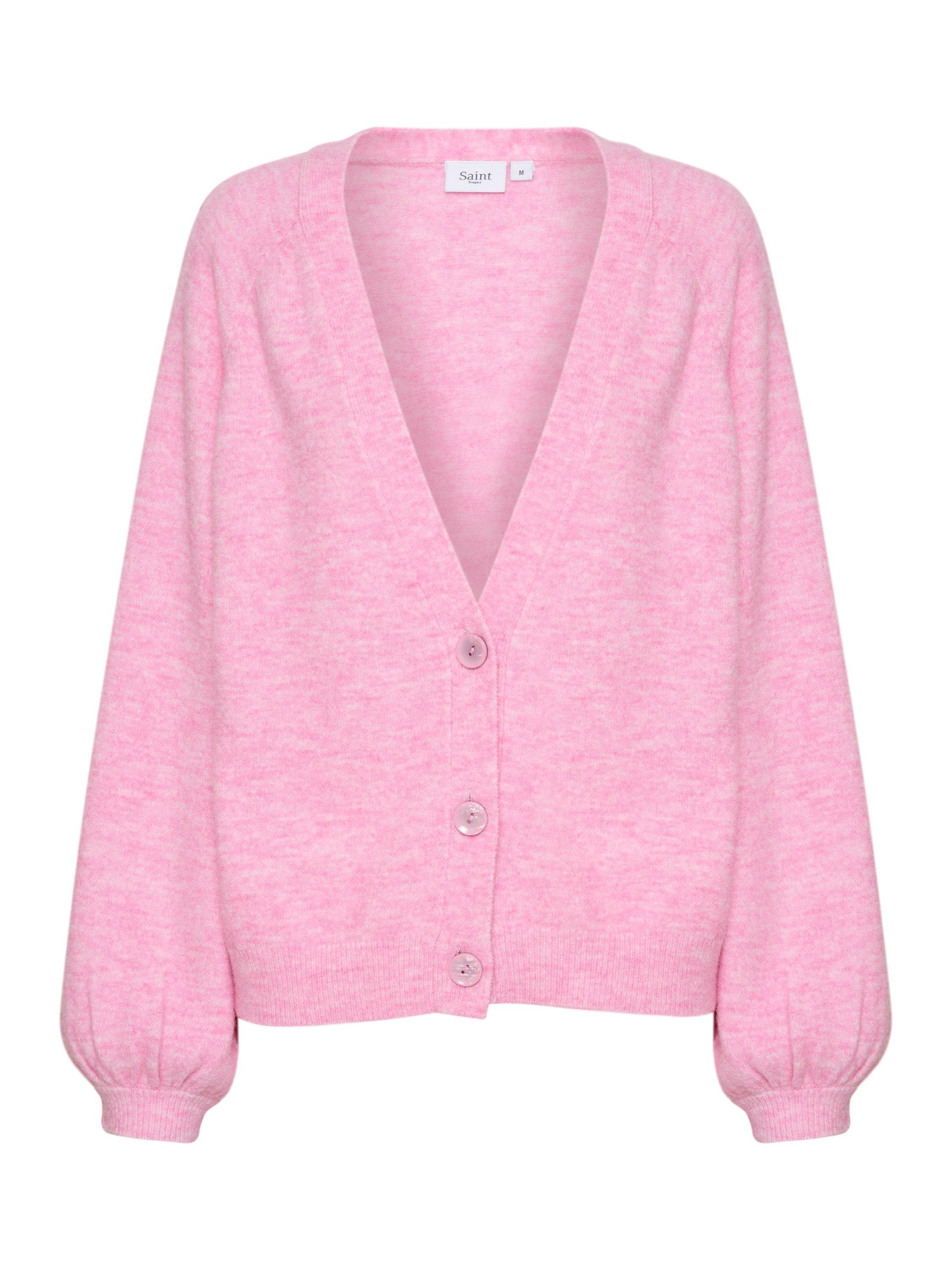 Product image 5 of 6, which shows Saint Tropez Garbie V-Neck Cardigan, Rose, XS
