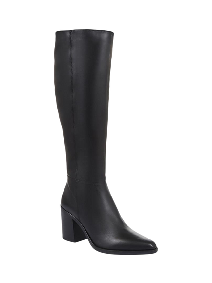 Jones Bootmaker Cagliari Slim Calf Fit Knee High Leather Boots - view 2, Black