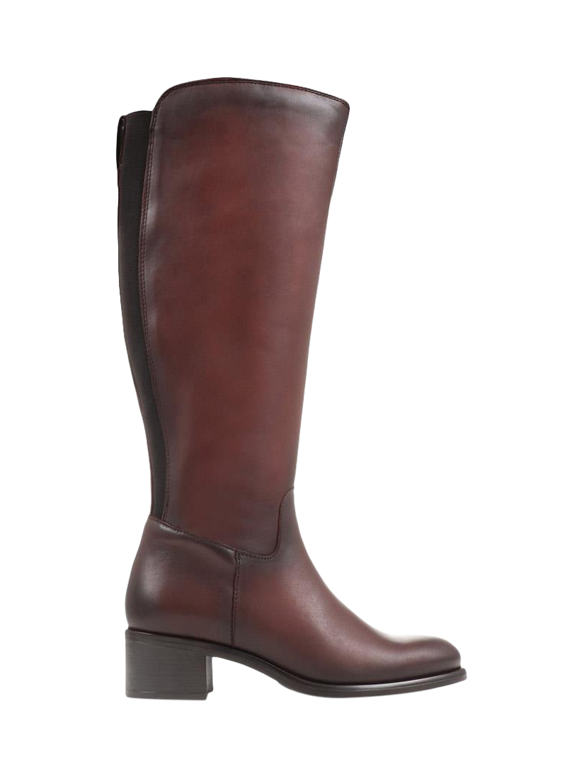 Product image 1 of 6, which shows Jones Bootmaker Donatella Leather Long Boots, Brown, 3