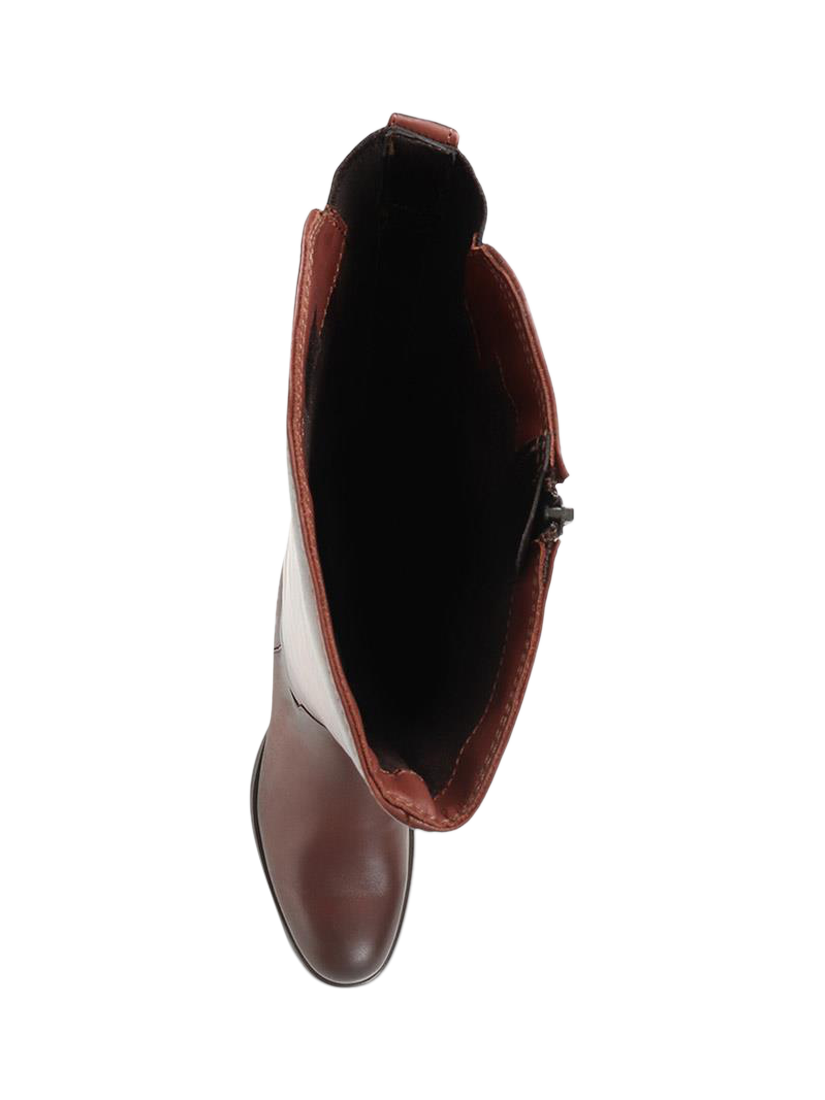 Product image 5 of 6, which shows Jones Bootmaker Donatella Leather Long Boots, Brown, 3