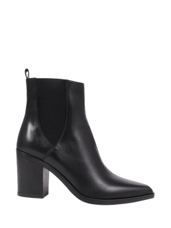 Jones Bootmaker Kalamata Pointed Heeled Ankle Boots, Black, Black