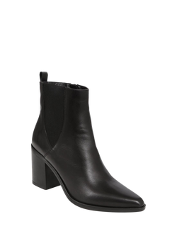 Jones Bootmaker Kalamata Pointed Heeled Ankle Boots, Black - view 2, Black