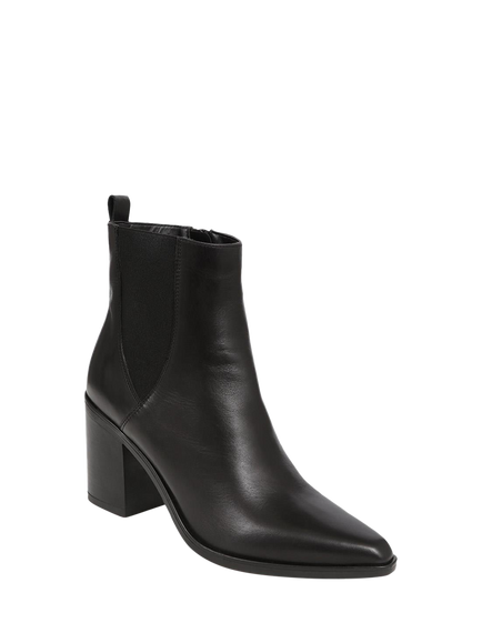 Jones Bootmaker Kalamata Pointed Heeled Ankle Boots, Black - view 2, Black