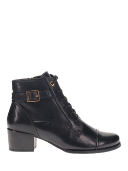 Jones Bootmaker Kyndall Leather Heeled Ankle Boots, Black, Black