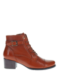 Jones Bootmaker Kyndall Leather Heeled Ankle Boots, Tan