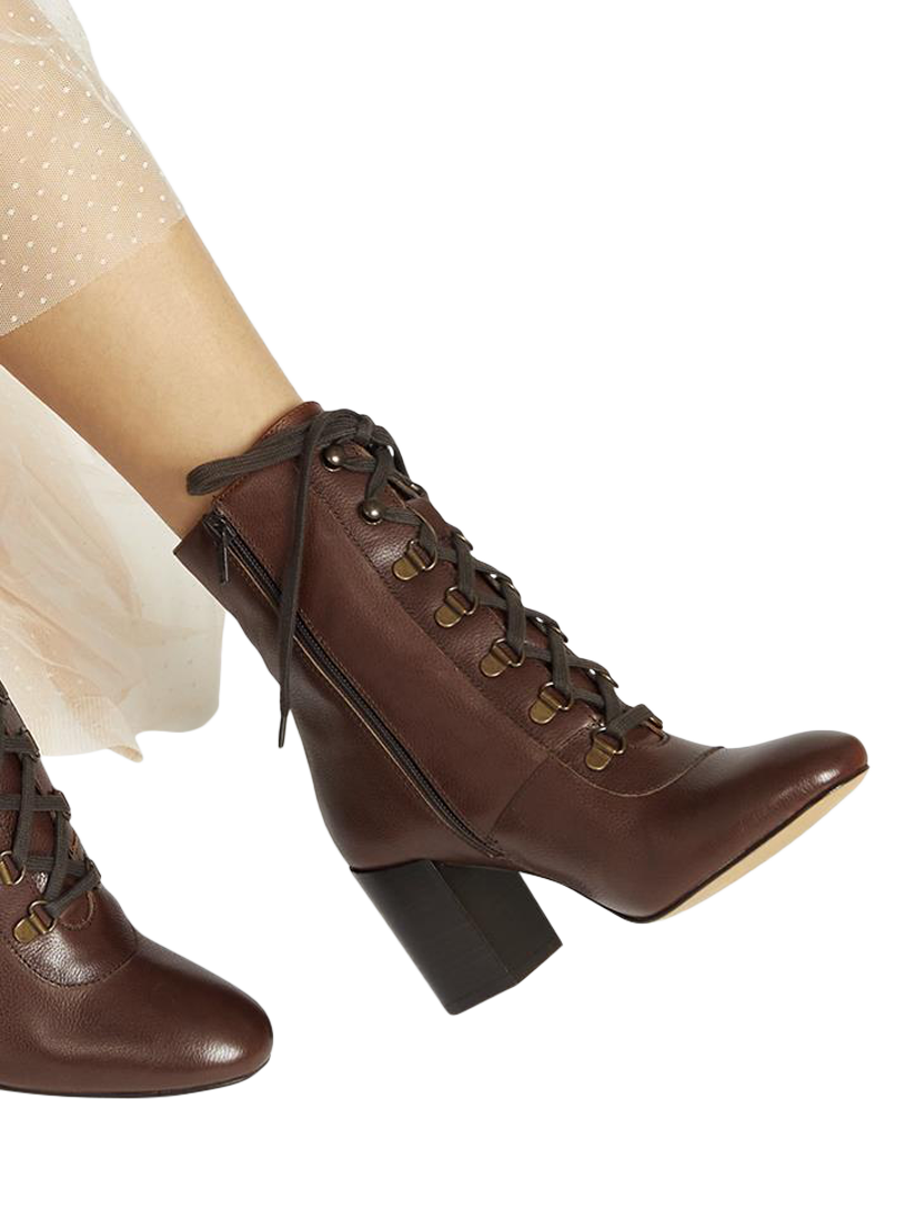 Jones Bootmaker Liana Leather Heeled Ankle Boots