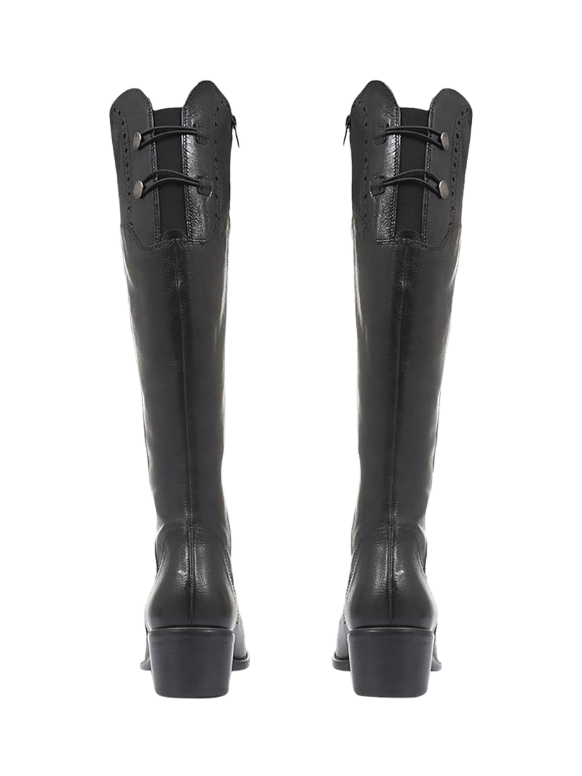 Product image 3 of 5, which shows Jones Bootmaker Rachel Slim Calf Fit Leather Riding Boots, Black, 3