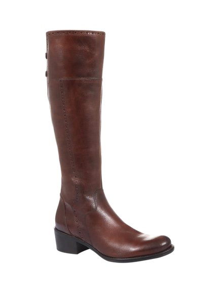 Jones Bootmaker Rachel Slim Calf Fit Leather Riding Boots - view 2, Tan