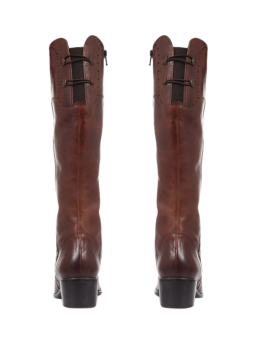 Product image 3 of 5, which shows Jones Bootmaker Rachel Slim Calf Fit Leather Riding Boots, Tan, 3