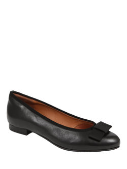 Jones Bootmaker Soleil Wide Fit Leather Ballet Pumps - view 2, Black