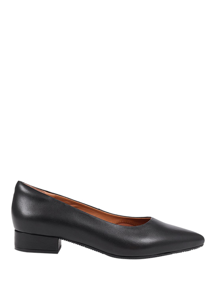 Jones Bootmaker Sunstone Wide Fit Leather Pointed Pumps, Black