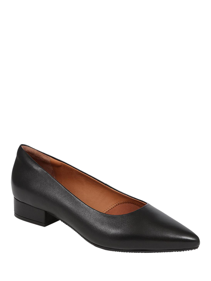 Jones Bootmaker Sunstone Wide Fit Leather Pointed Pumps - view 2, Black