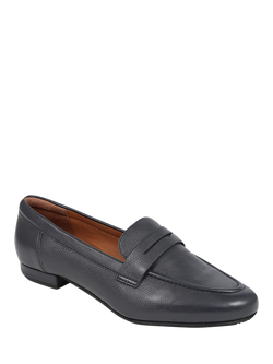 Jones Bootmaker Synara Leather Loafers - view 2, Navy
