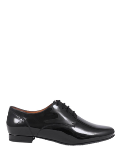 Jones Bootmaker Tanaya Leather Derby Shoes, Black Leather, Black Leather