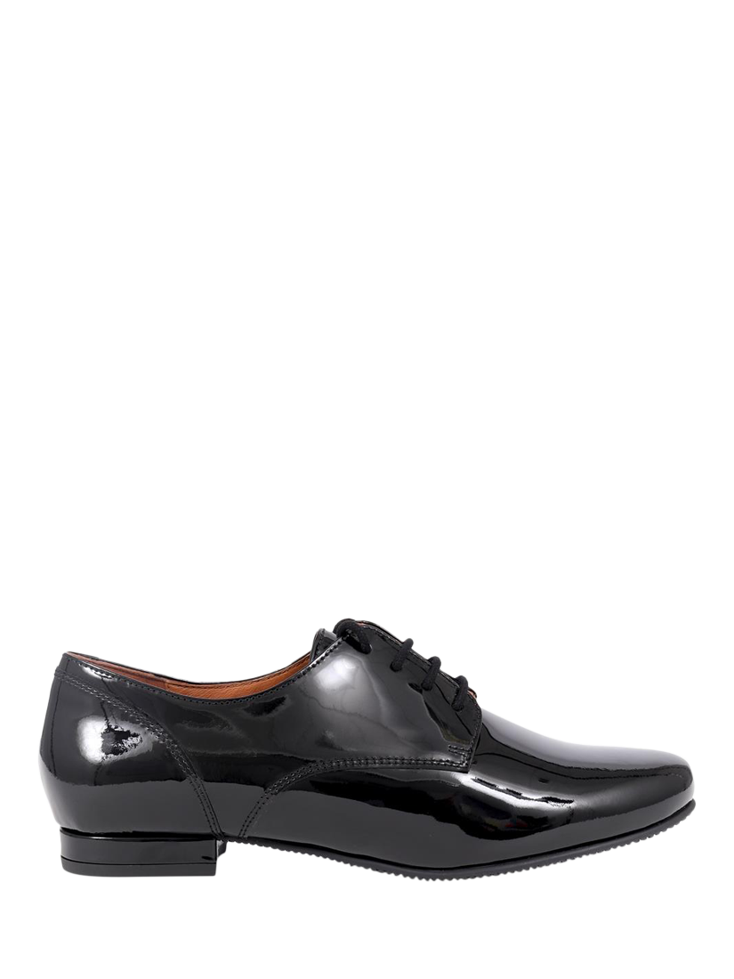 Jones Bootmaker Tanaya Leather Derby Shoes Black Patent