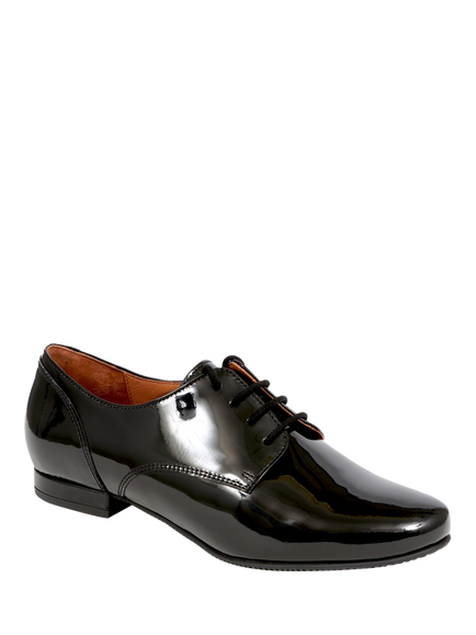 Jones Bootmaker Tanaya Leather Derby Shoes, Black Patent - view 2, Black Patent