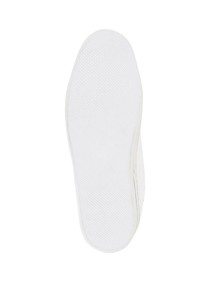Product image 6 of 6, which shows Jones Bootmaker Alexandrite Leather Diamond Quilted Trainers, White, 3