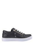 Jones Bootmaker Padova 2 Leather Lace-Up Trainers, Navy