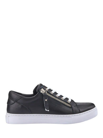 Jones Bootmaker Padova 2 Leather Lace-Up Trainers, Navy