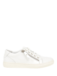 Jones Bootmaker Padova 2 Leather Lace-Up Trainers, White