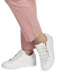 Jones Bootmaker Padova 2 Leather Lace-Up Trainers, White