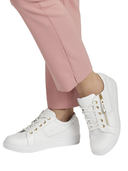 Jones Bootmaker Padova 2 Leather Lace-Up Trainers - view 2, White