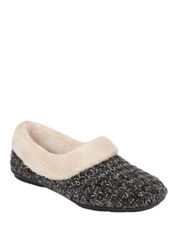 Jones Bootmaker Cariana Faux Fur Slippers - view 2, Dark Grey