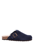 Jones Bootmaker Freida Suede Faux Fur Lined Mule Slippers, Navy