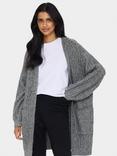 Saint Tropez Geeta Open Neck Cardigan, Gray Quill Melange