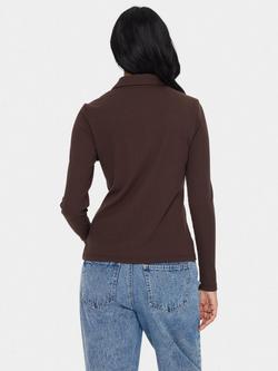 Saint Tropez Goda Rib Knit Shirt, Dark Oak - view 2, Dark Oak
