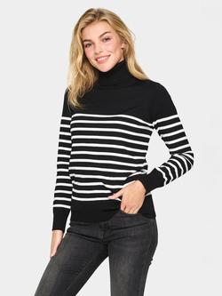 Saint Tropez Mila Stripe Jumper, Black/White, Black/White