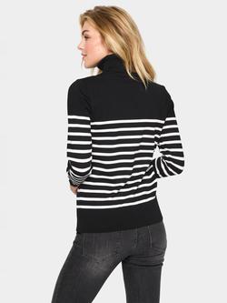 Saint Tropez Mila Stripe Jumper, Black/White - view 2, Black/White