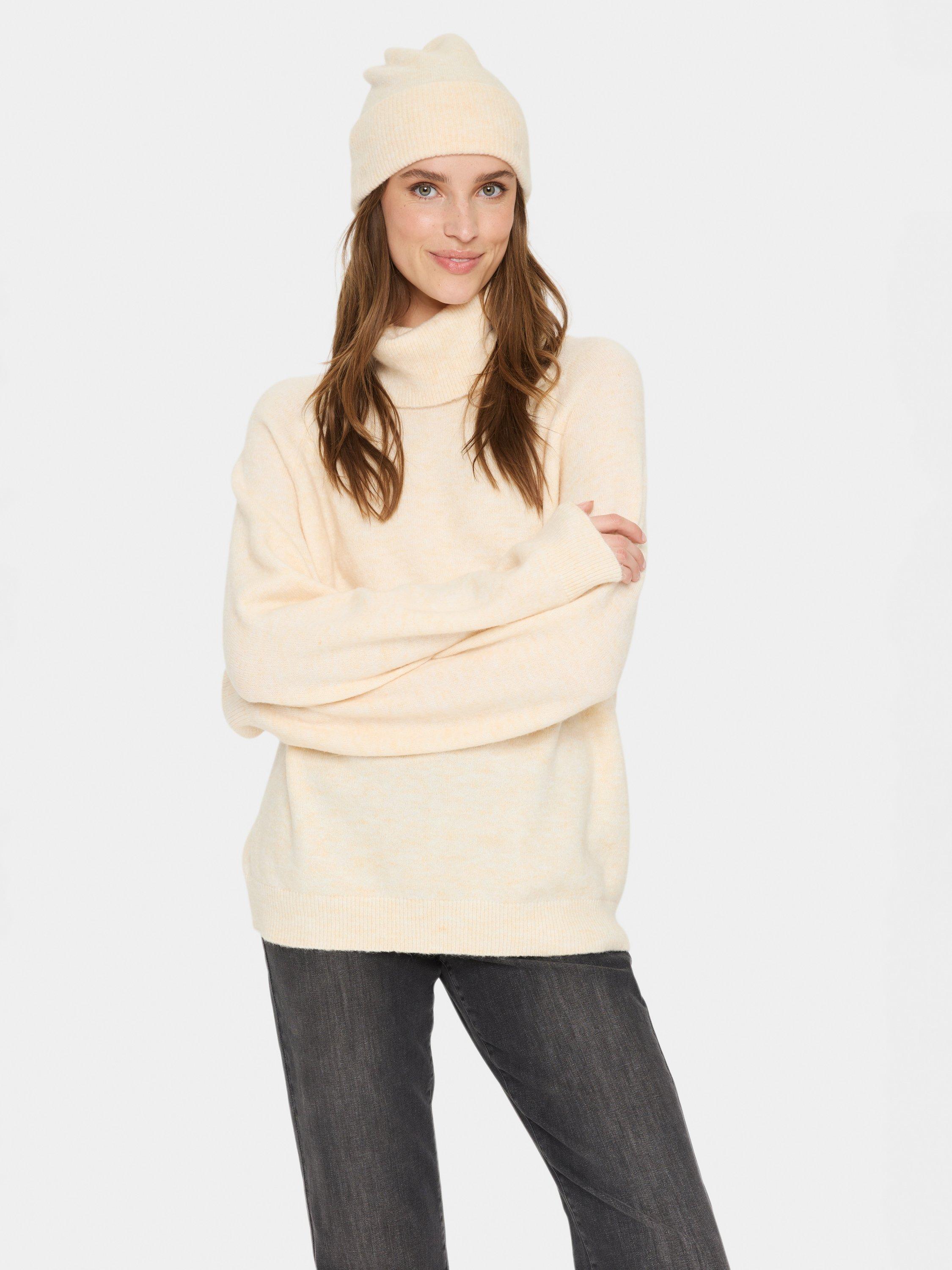 Product image 1 of 4, which shows Saint Tropez Garbie Beanie, Cream, One Size