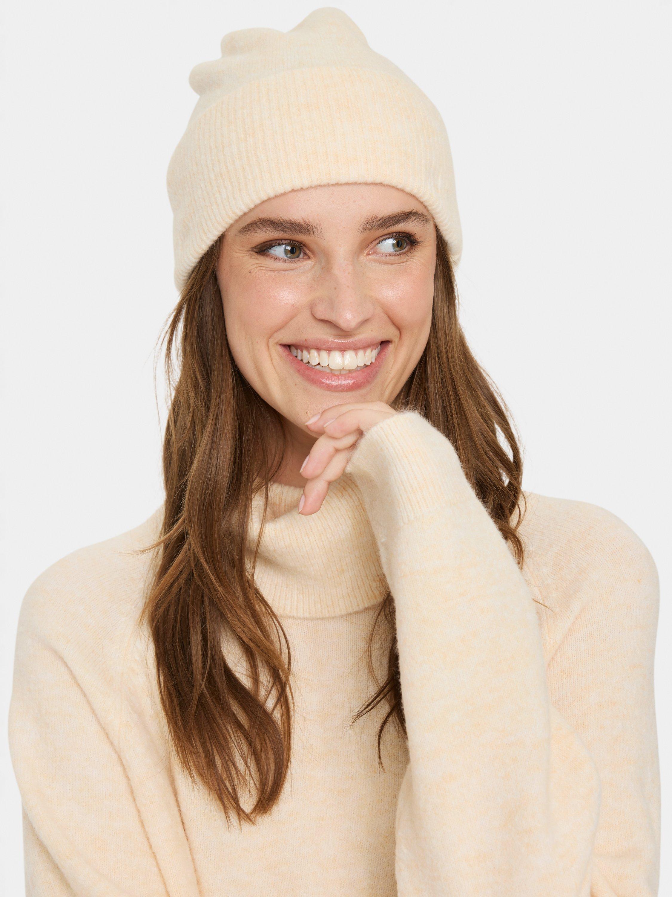 Product image 2 of 4, which shows Saint Tropez Garbie Beanie, Cream, One Size