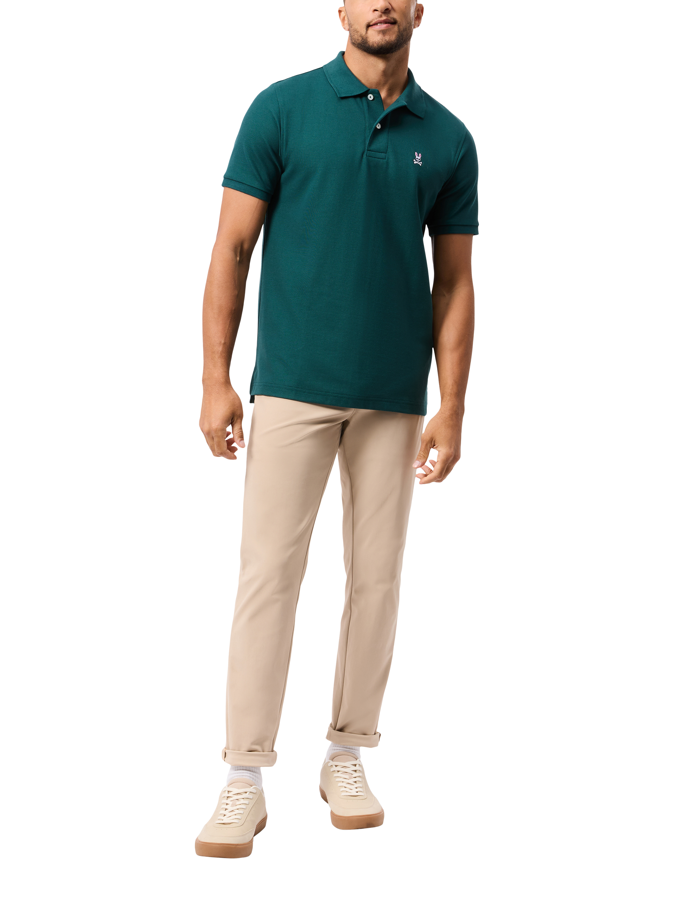 Psycho Bunny Classic Pique Polo Shirt, Sea Moss