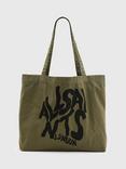 AllSaints Orlando Cotton Canvas Tote Bag, Grey